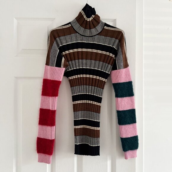 Colville Striped Turtleneck Sweater, Size Medium - Picture 6 of 12